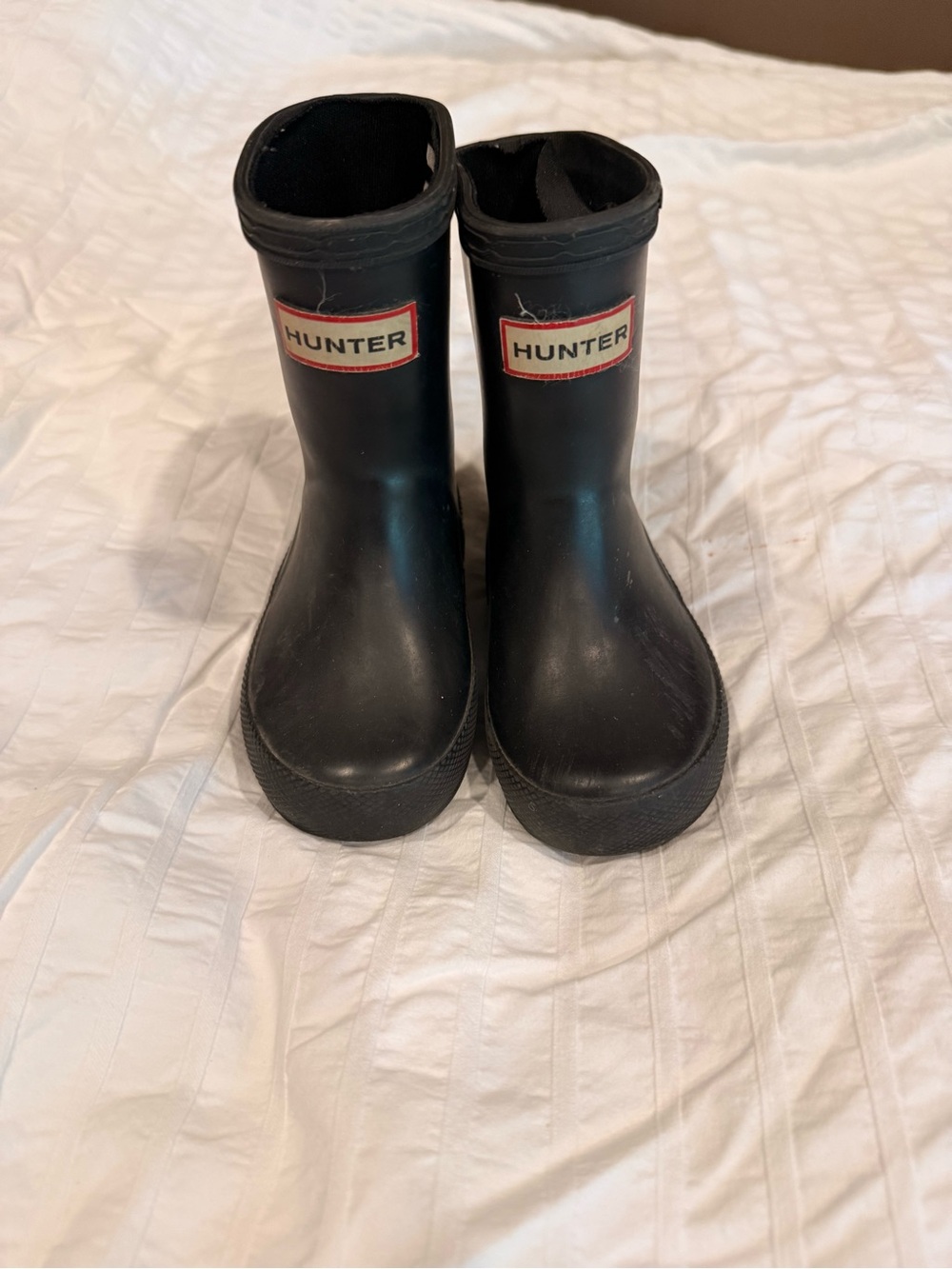 Hunter Kids Black Mid-Calf Waterproof Rain Boots